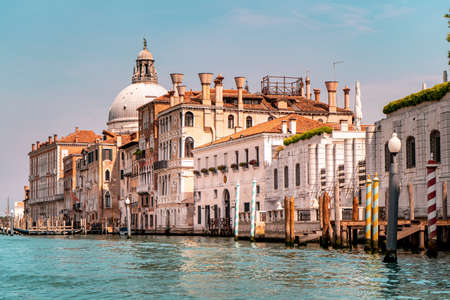 The beautiful city of Venice in Italy seen from the boat.の写真素材