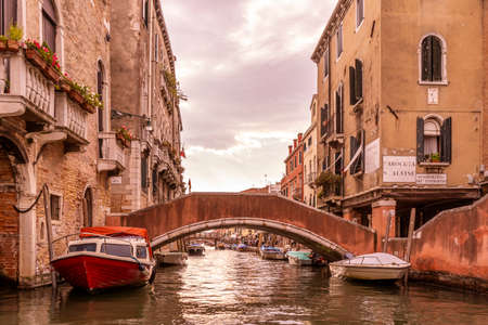 The beautiful city of Venice in Italy seen from the boat.の写真素材