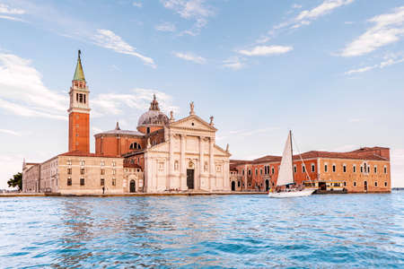 The beautiful city of Venice in Italy seen from the boat.の写真素材