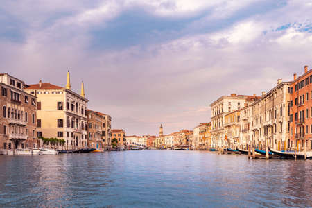 The beautiful city of Venice in Italy seen from the boat.の写真素材