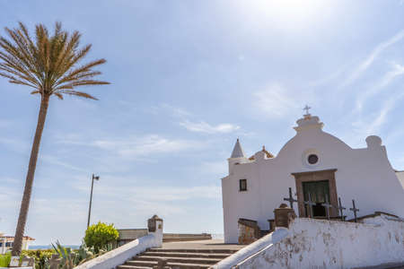 Chiesa del Soccorso, famous church in Ischia island in Italyの写真素材