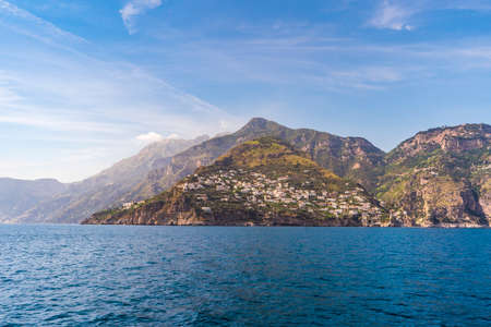 The wonderful village of Positano in the Amalfi Coast in Italyの写真素材
