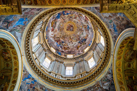 Frescos in the Duomo in Naples Italyのeditorial素材