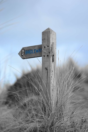 Colorsplash of a bridleway sign