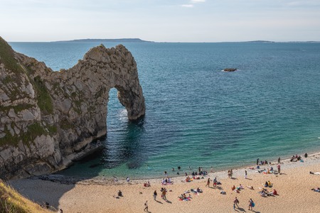 View of the arch at Durdle Door in Dorset.のeditorial素材
