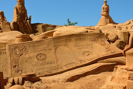 Pera.Algarve.Portugal.June 17th 2016.A sand sculpture is on display at the International sand...