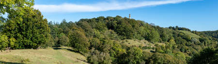 Landscape photo of the Admiral Hood Monument on the Polden Way footpath in Compton Dundon in...