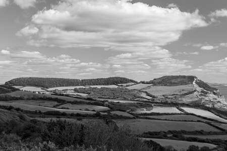 Landscape photo of Golden Cap mountain on the Jurassic Coast in Dorset
