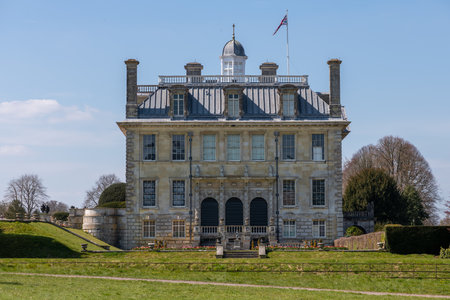 Kingston Lacy.Dorset.United Kingdom.April 4th 2021.View of Kingston Lacy house in Dorsetのeditorial素材