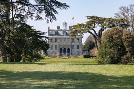 Kingston Lacy.Dorset.United Kingdom.April 4th 2021.View of Kingston Lacy house in Dorsetのeditorial素材