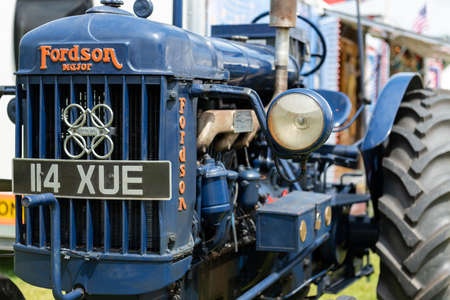 Honiton.Devon.United Kingdom.July 2nd 2021.A restored vintage Fordson Major tractor is on display at...
