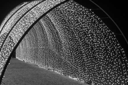 Kingston Lacy.Dorset.United Kingdom.December 15th 2021.The illuminated trail at Kingston Lacy is...