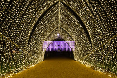 Kingston Lacy.Dorset.United Kingdom.December 15th 2021.The illuminated trail at Kingston Lacy is open for touristsのeditorial素材