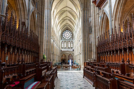 Truro.cornwall.United Kingdom.July 24th 2021.View of the quire inside Truro cathedral in Cornwallのeditorial素材