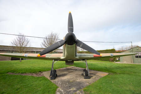 York.Yorkshire.United Kingdom.February 16th 2022.A Hawker Hurricane is on display at the Yorkshire...