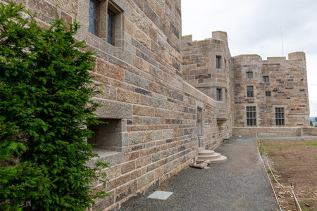 Drewsteignton.Devon.United Kingdom.July 31st 2021.View of castle Drogo in Devonのeditorial素材