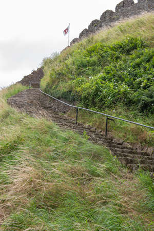 Totnes.Devon.United Kingdom.August 8th 2021.View of Totnes castle in Devonのeditorial素材