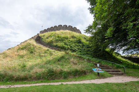 Totnes.Devon.United Kingdom.August 8th 2021.View of Totnes castle in Devonのeditorial素材