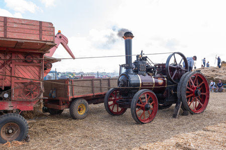 Tarrant Hinton.Dorset.United Kingdom.August 25th 2022.A 1910 Allchin traction engine called Evedon...