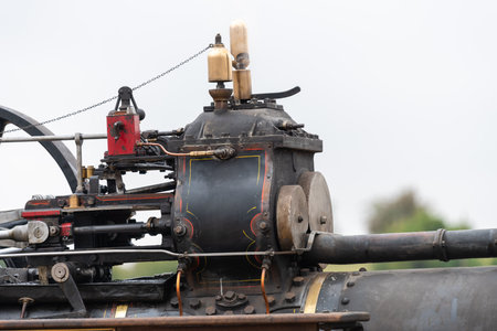 Tarrant Hinton.Dorset.United Kingdom.August 25th 2022.Close up of the whistle in a trcion engine.