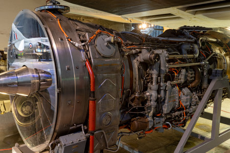 Yeovilton.Somerset.United Kingdom.October 23rd 2022.A Rolls Royce Olympus 593 engine that was...