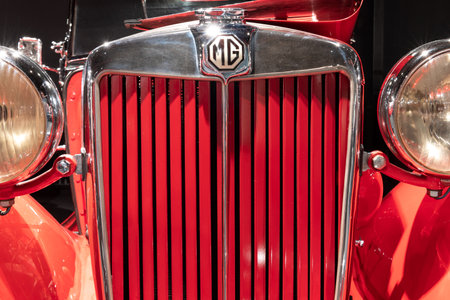 Sparkford.Somerset.United Kingdom.March 26th 2023.An MG TC from 1946 is on show at the Haynes Motor...