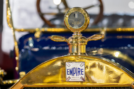 Sparkford.Somerset.United Kingdom.March 26th 2023.An Empire Model 31 from 1913 is on show at the...