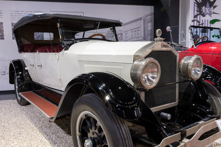 Sparkford.Somerset.United Kingdom.March 26th 2023.A Stearns Knight Model S from 1925 is on show at...