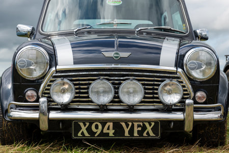 Low Ham.Somerset.United Kingdom.July 23rd 2023.A Rover Mini Cooper Sport from 2000 is on show at the Somerset steam and country showのeditorial素材
