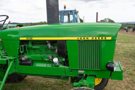 Low Ham.Somerset.United Kingdom.July 23rd 2023.A restored John Deere 3130 is on show at the Somerset steam and country showのeditorial素材