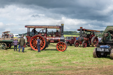 Low Ham.Somerset.United Kingdom.July 23rd 2023.A Marshall traction engine from 1905 called Countess is on show at the Somerset steam and country showのeditorial素材