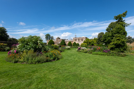 Chard.DorsetUnited Kingdom.August 11th 2023.The gardens at Forde Abbey are in bloomのeditorial素材