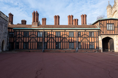 Windsor.Berkshire.United Kingdom.December 2nd 2022.The horshoe cloister at Windsor castle in Berkshireのeditorial素材