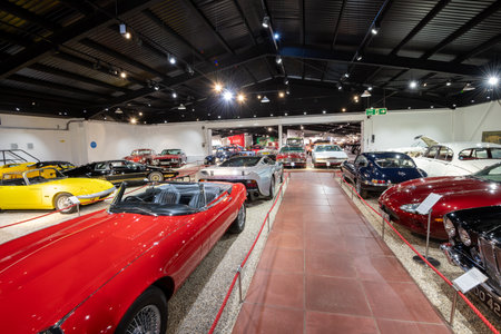 Sparkford.Somerset.United Kingdom.January 7th 2024.A selection of classic British cars are on show at the Haynes Motor Museum in Somersetのeditorial素材