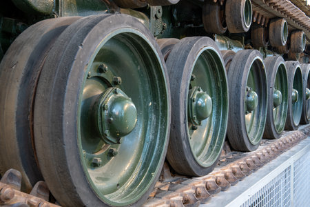Close up of tank tracks