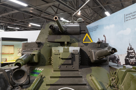 Bovington.Dorset.United Kingdom.August 8th 2023.An a9 Cruiser tank is on show at the Tank Museum in Dorsetのeditorial素材