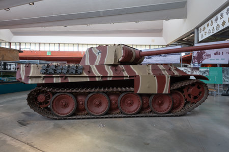Bovington.Dorset.United Kingdom.August 8th 2023.A German Panther tank from world two is on show at the Tank Museum in Dorsetのeditorial素材