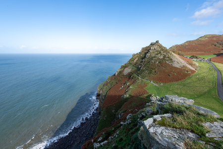 Landscape photo of the Valley Of The Rocks in Exmoor National Parkの写真素材