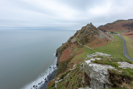 Landscape photo of the Valley of The Rocks in Exmoor National Parkの写真素材
