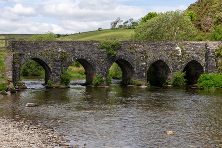 Photo of the river Barle flowing under Landacre bridge in Exmoor National Park