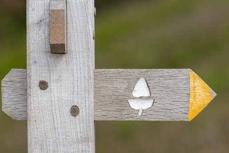 Close up of a south west coast path sign