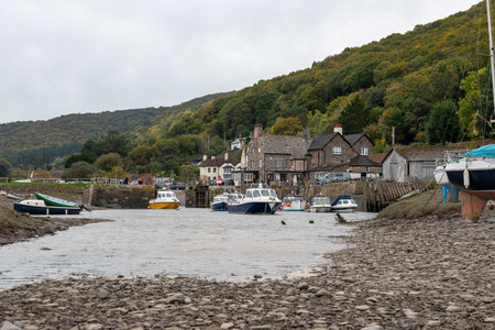 Photo of Porlock weir in Exmoor National Parkの写真素材