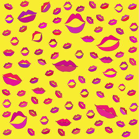 smile on a yellow backgroundのイラスト素材