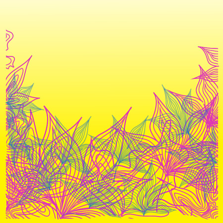 linear background of autumn leavesのイラスト素材