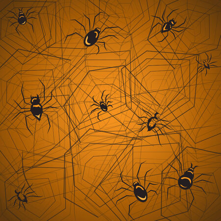 background spider and cobwebのイラスト素材