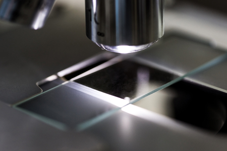 Laboratory Microscope. Scientific and healthcare research background. Analyzesの写真素材