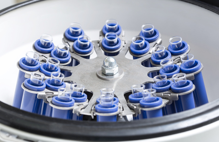 Centrifuge rotor for medical and scientific research. Test tubes. Analyzes. Laboratoryの写真素材