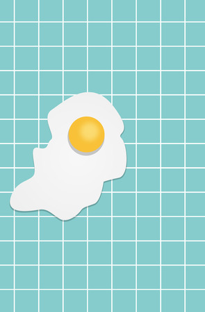 Funny fried eggs backgroundの写真素材