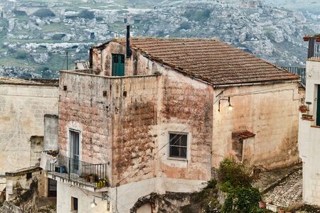 Breathtaking view of the ancient town of Matera, southern Italy.の写真素材