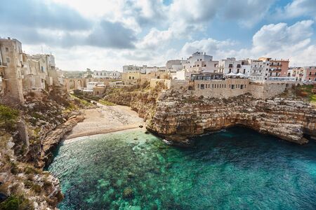 Beautiful scenery of Polignano a Mare, town in the province of Bari, Puglia.の素材 [FY310128586356]